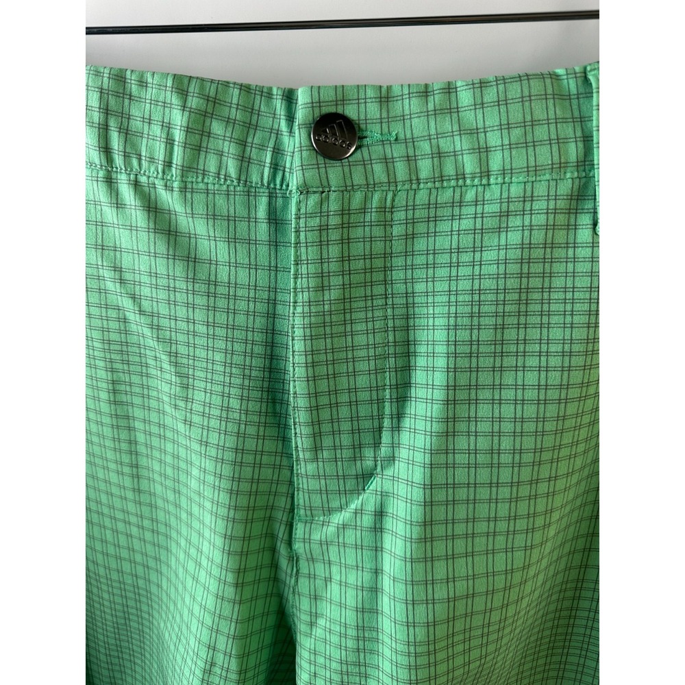 Adidas 10" Inseam Shorts Green Print Mens Size 35 Golf Athletic Pockets Stretch - Picture 7 of 16